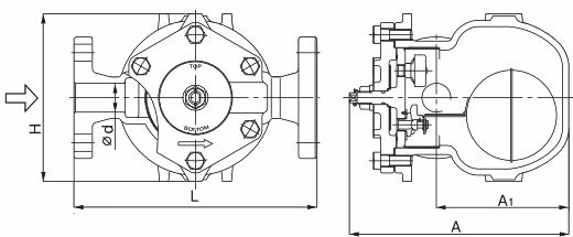 Yoshitake TSF-11S flanged connection dimensions
