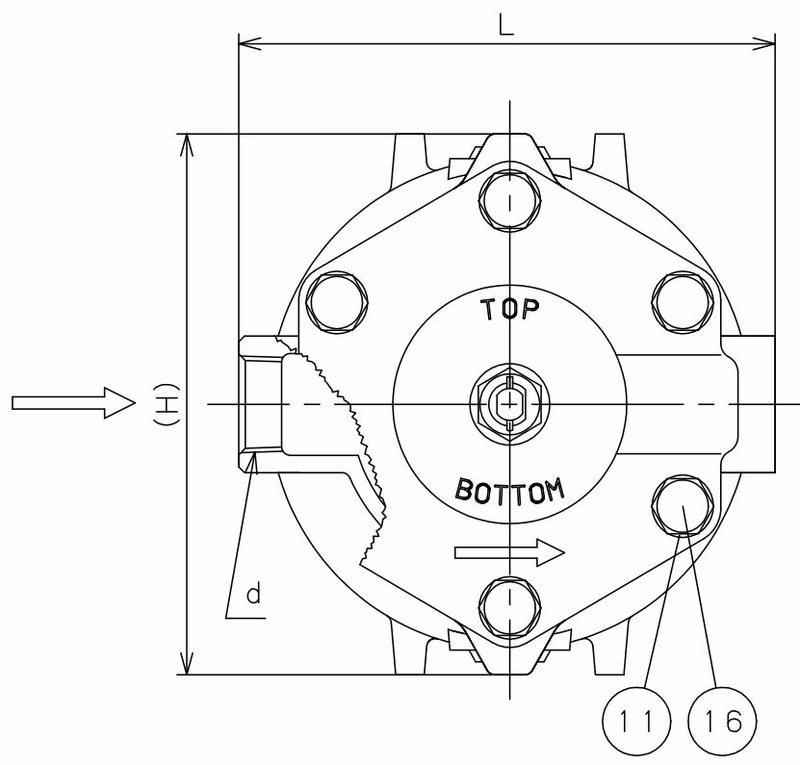 Yoshitake TSF-11S structural cross-section drawing
